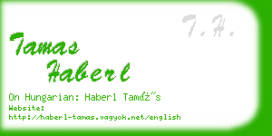 tamas haberl business card